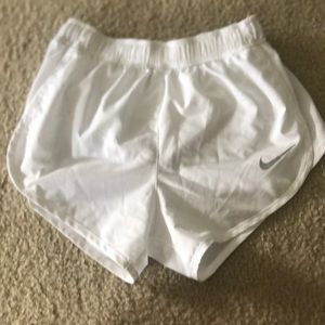 White Nike Dri-fit Running Shorts